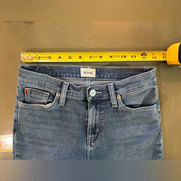 HUDSON JEANS ‘Natalie Mid-Rise Super Skinny Jeans’ in Medium Blue - NWOT - Picture 13 of 13